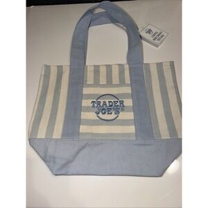 Trader Joes New Edition Striped Canvas Tote